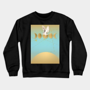 Blue and Gold Universe Graphic Crewneck Sweatshirt